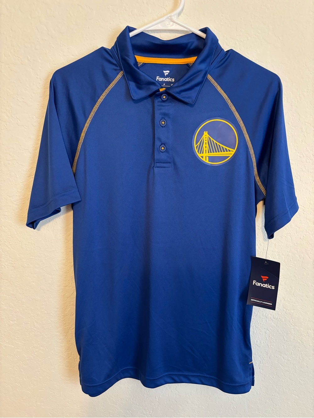 Fanatics Royal Blue and Yellow Warriors Polo